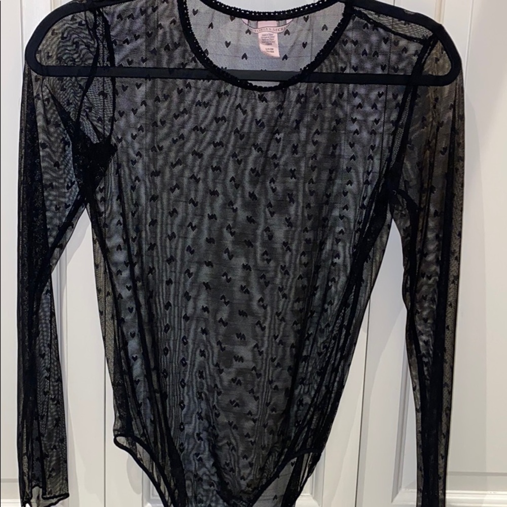 Victoria’s Secret heart mesh bodysuit nwot